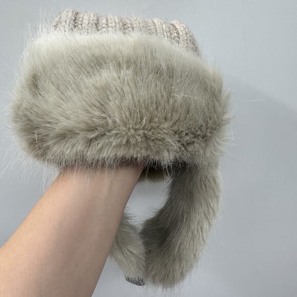 Restoration Hardware Ukshana Trapper Hat Faux Fur Trim Brown S/M Wool Cashmere - Picture 4 of 9